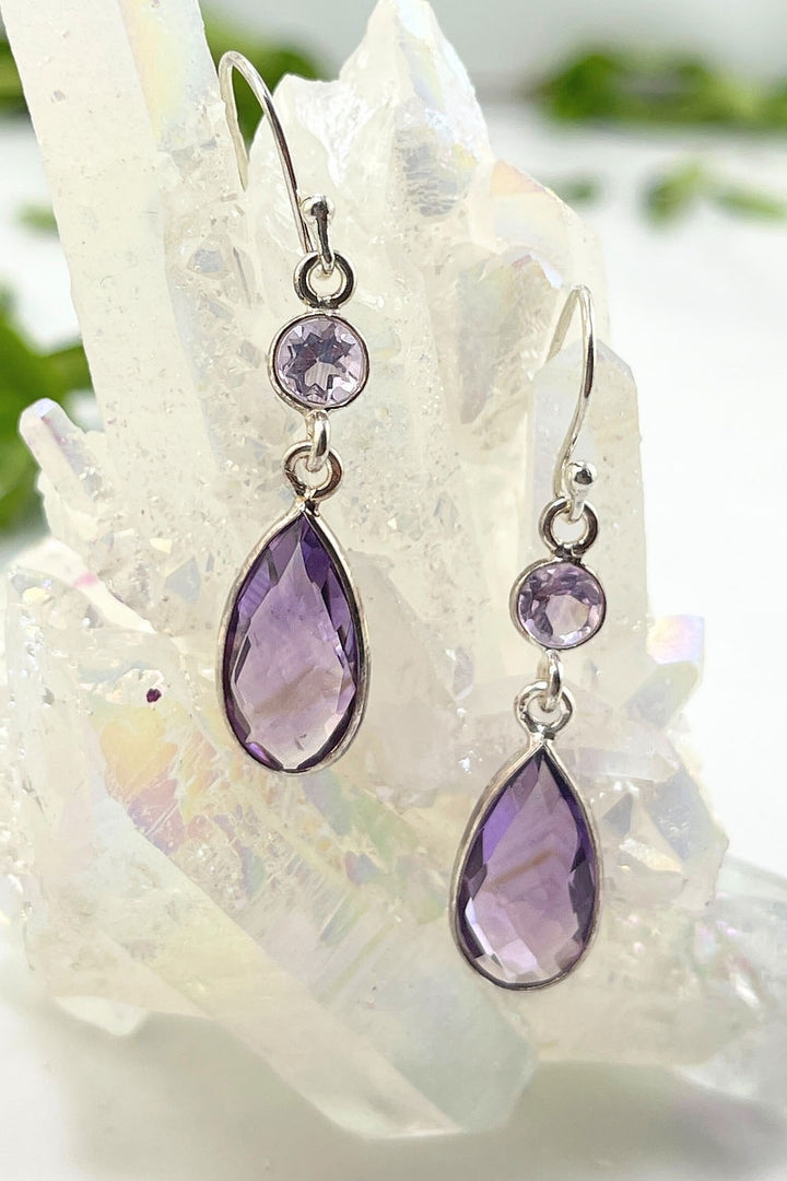 Sivalya Amethyst Dangle Earrings - Twilight