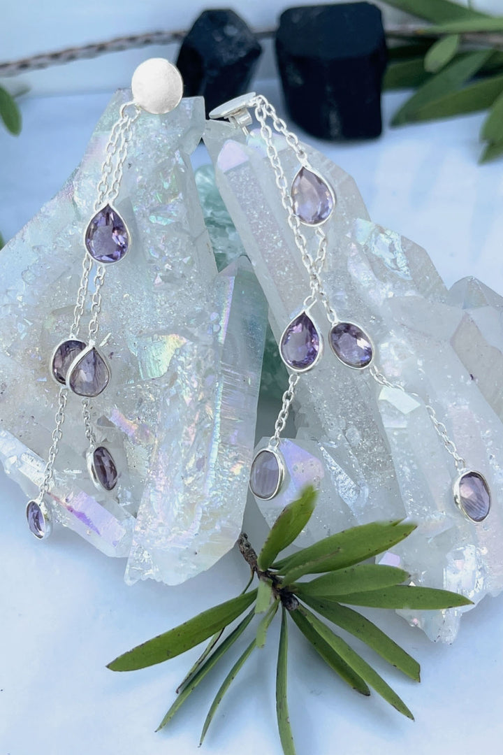 Sivalya Amethyst Dangle Earrings - Utopia