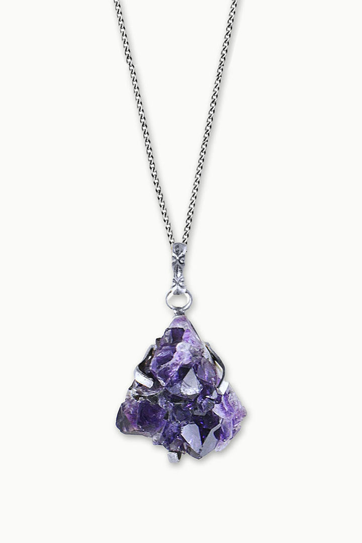 Sivalya Amethyst Crystal Geode Necklace