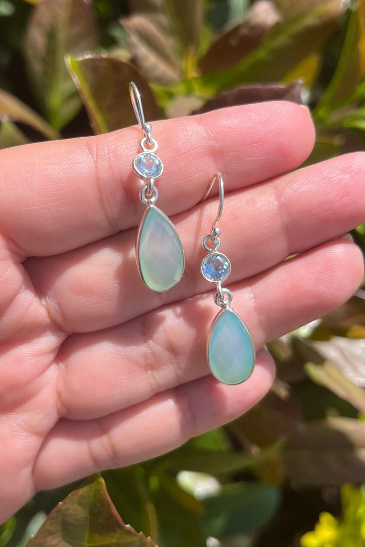 Sivalya Aqua Opal Dangle Earrings - Twilight