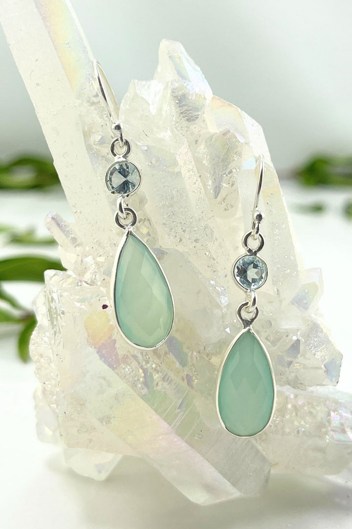 Sivalya Aqua Opal Dangle Earrings - Twilight