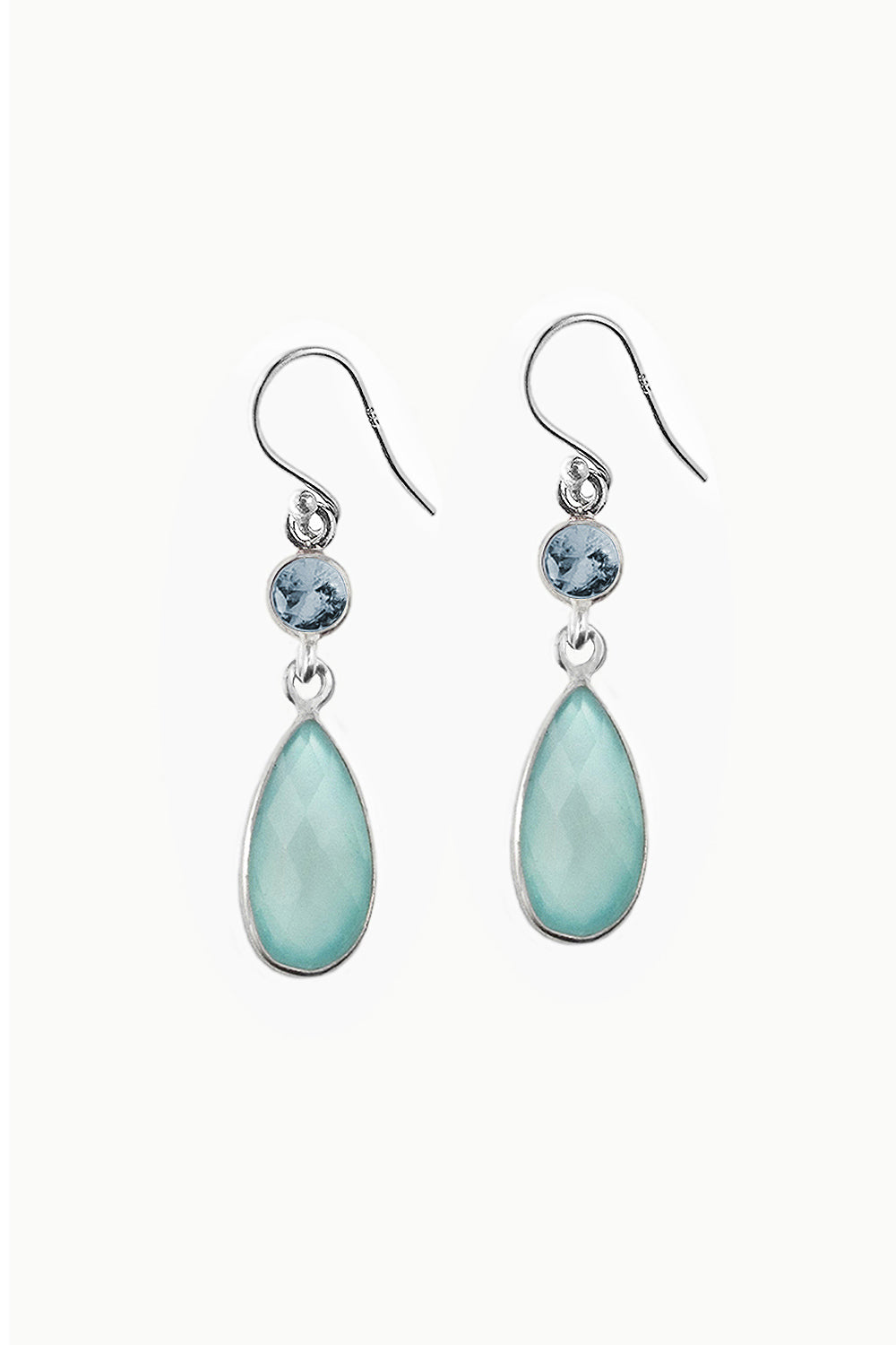 Sivalya Aqua Opal Dangle Earrings - Twilight