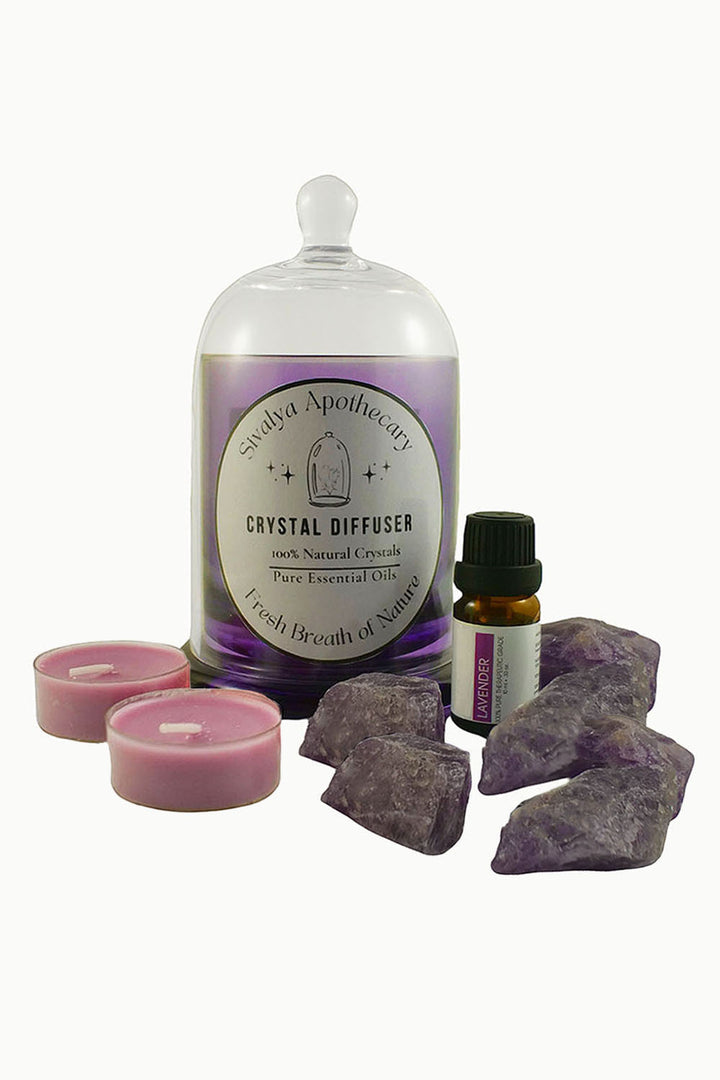 Sivalya Aura Rejuvenating Crystal Diffuser - Amethyst and Lavender Oil