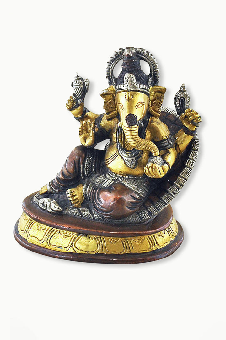 Sivalya Auspicious Ganesh Antique Brass Statue