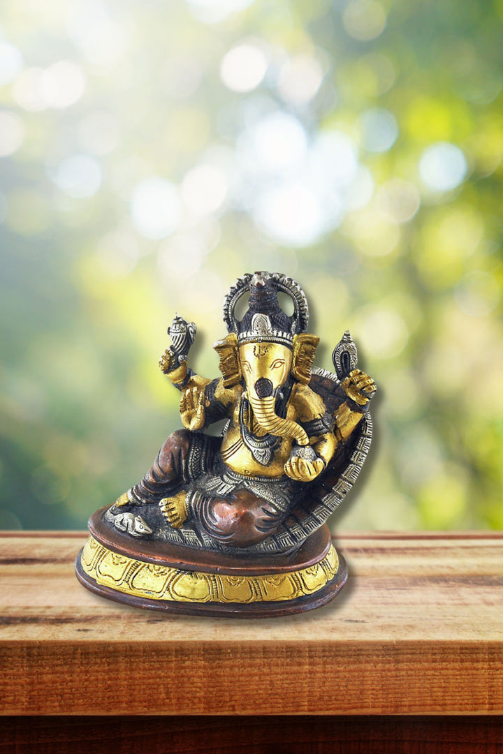 Sivalya Auspicious Ganesh Antique Brass Statue