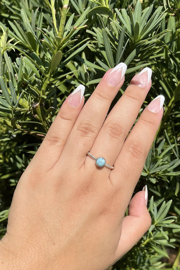 Sivalya Larimar Solitaire Ring - Bijoux