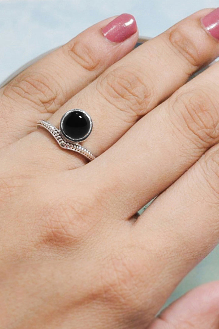 Sivalya Black Onyx Tiara Ring