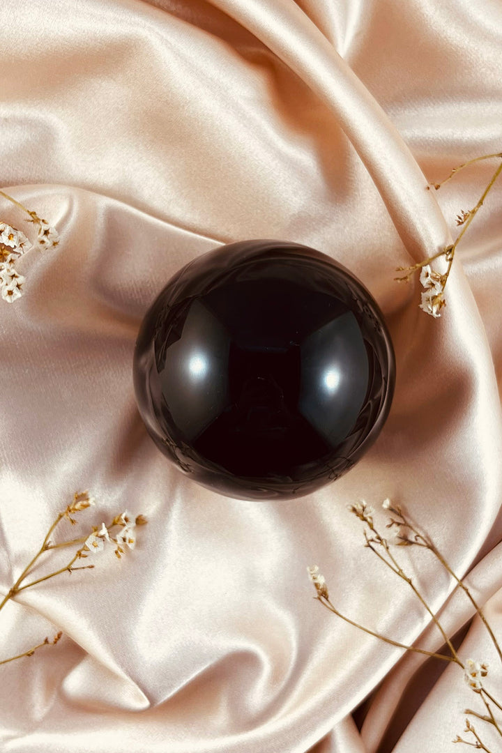 Black Obsidian Sphere #3
