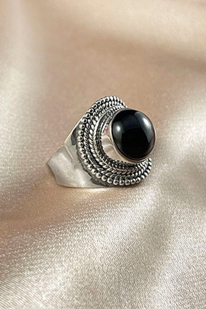 Black Onyx Statement Ring - Luna