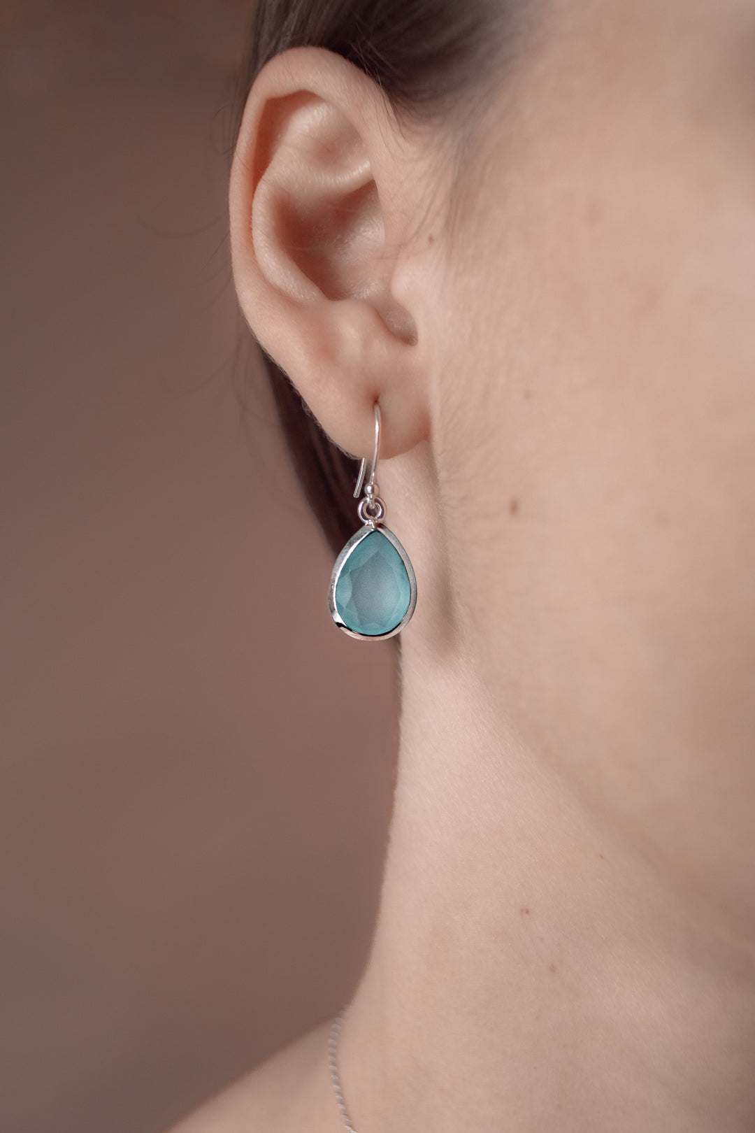 Sivalya Aqua Opal Silver Earrings- Bliss