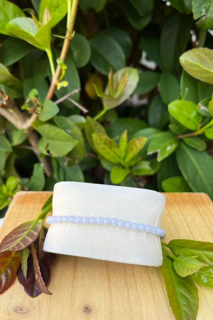 Sivalya Blue Lace Agate Gemstone Beaded Bracelet