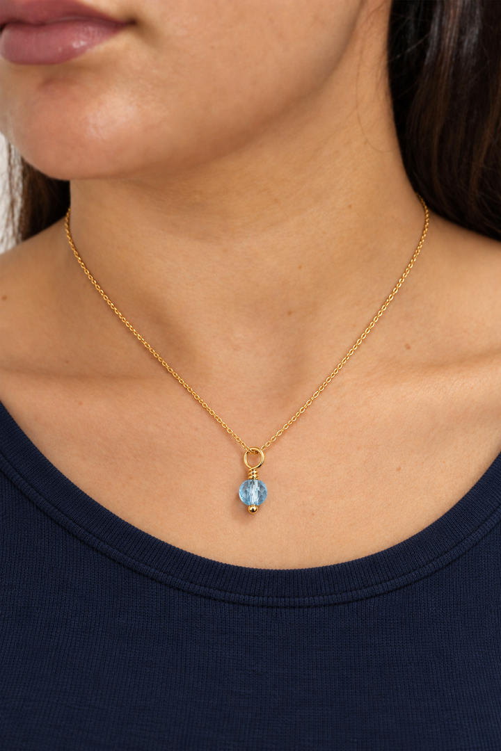 Gemstone Drop Charm, Mist