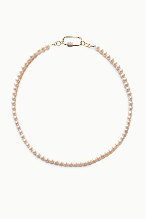 Blush Pearls Charm Holder Necklace 18"