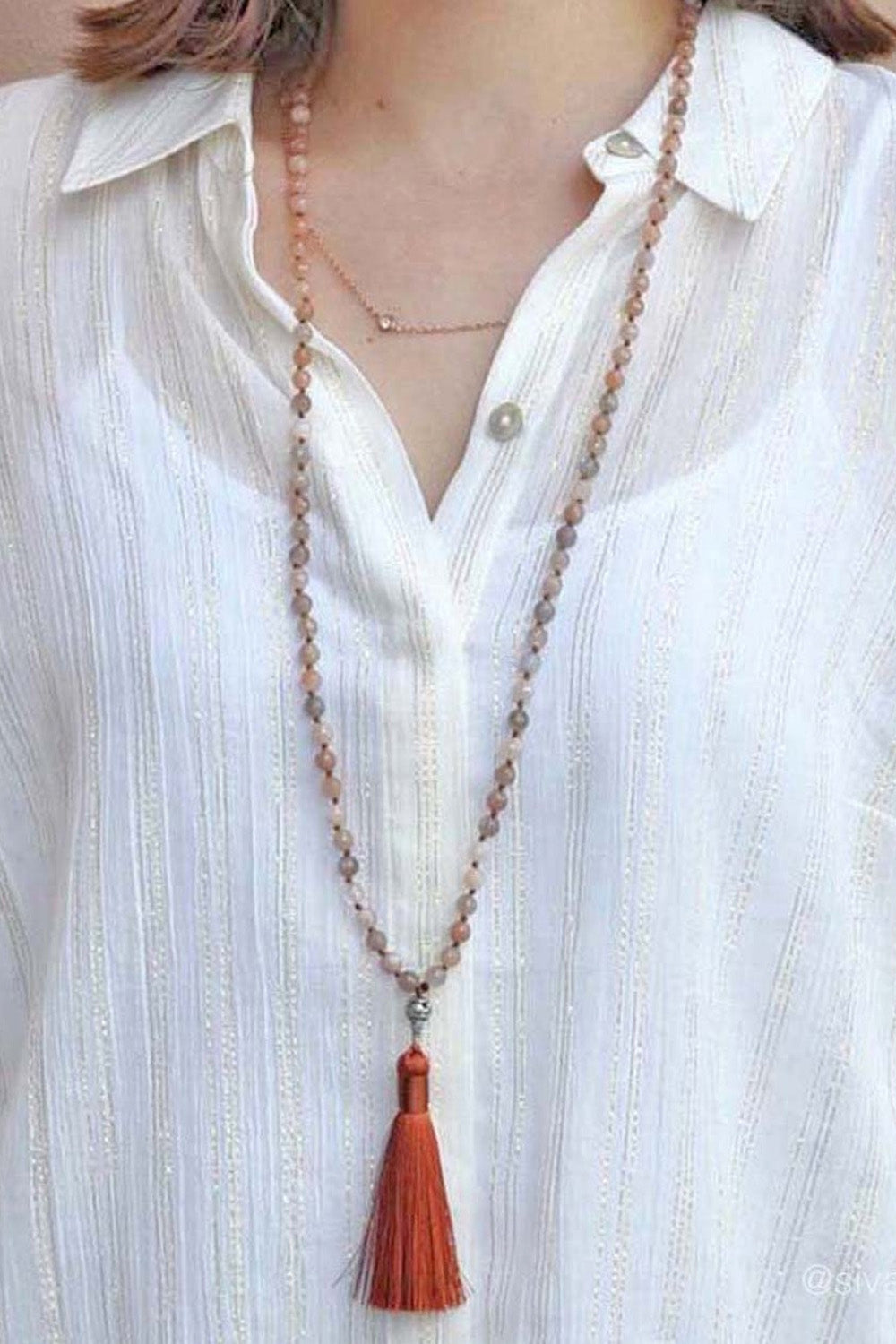 Sivalya Infinite Fortunes Botswana Agate Mala