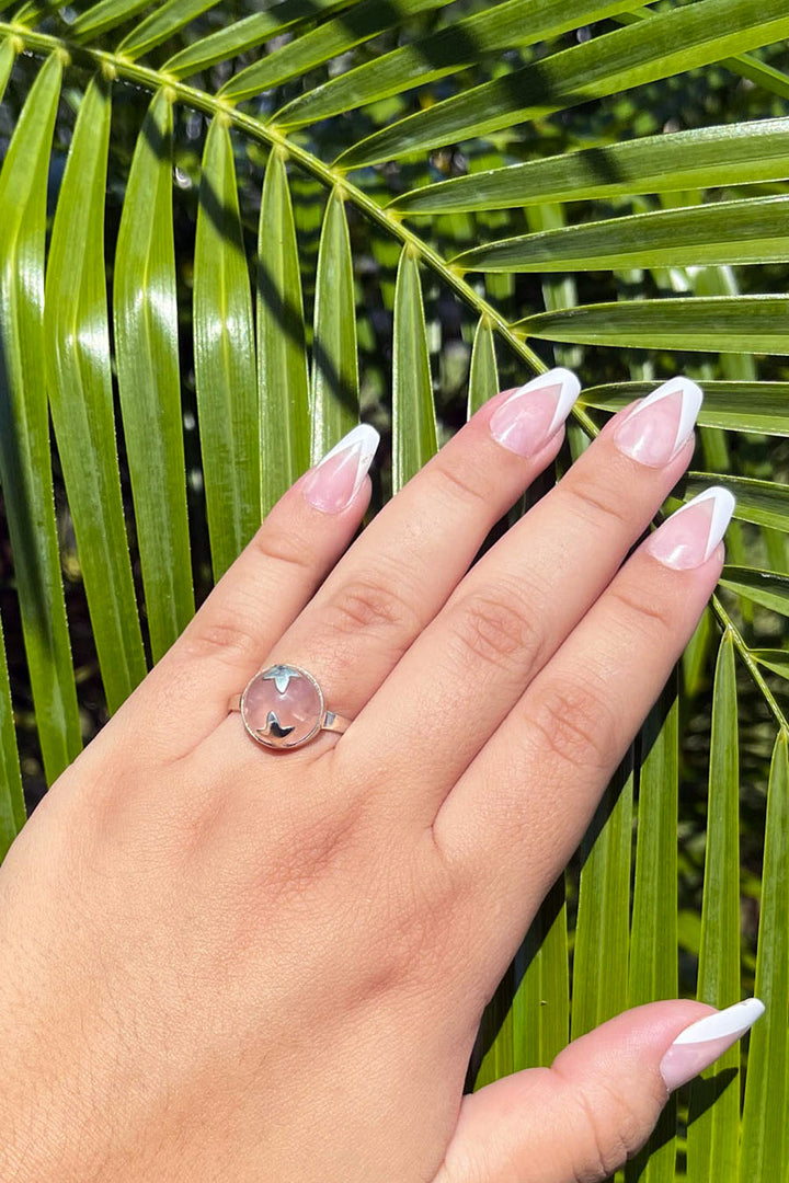 Sivalya Rose Quartz Cabochon Ring - Spellbinder