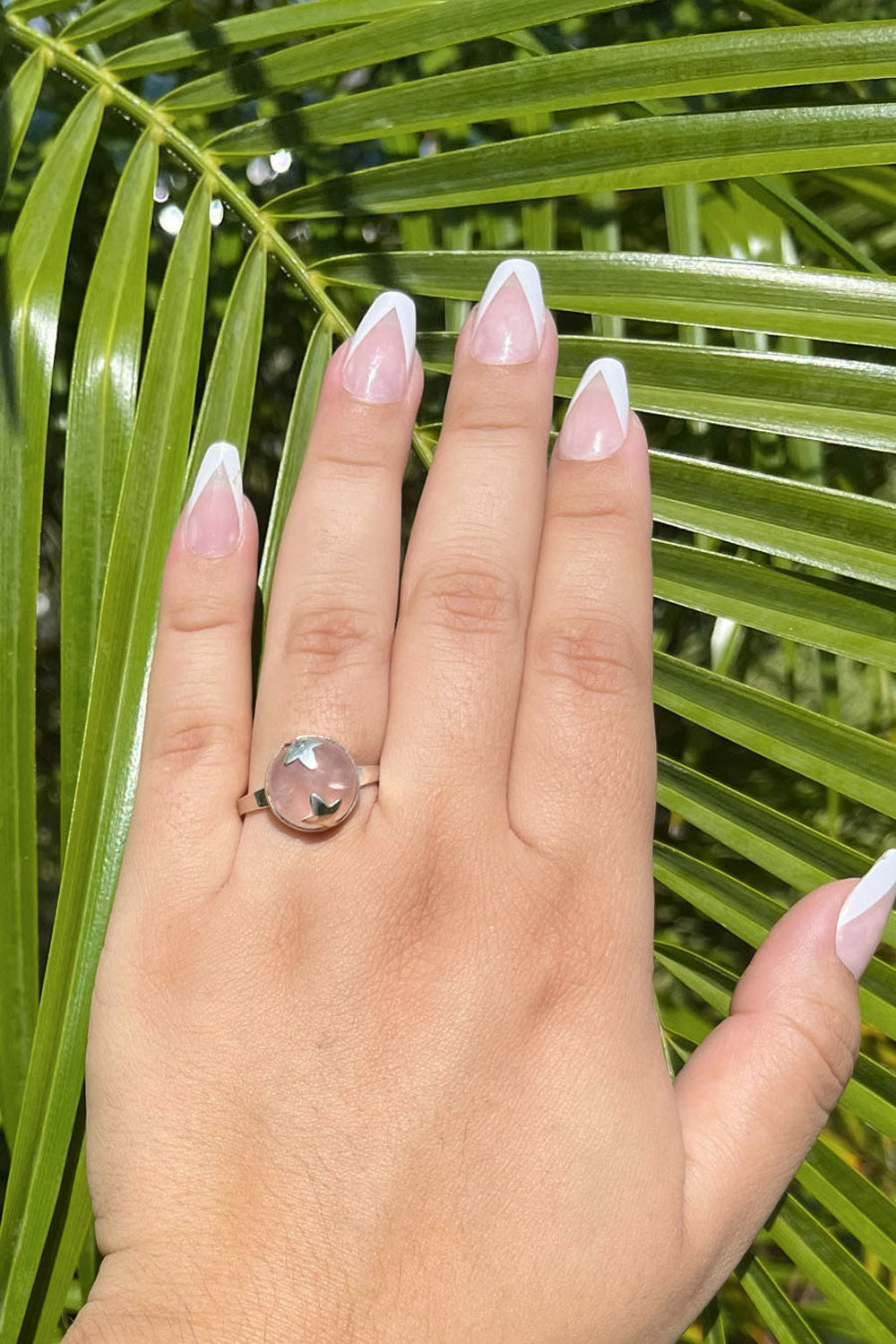 Sivalya Rose Quartz Cabochon Ring - Spellbinder