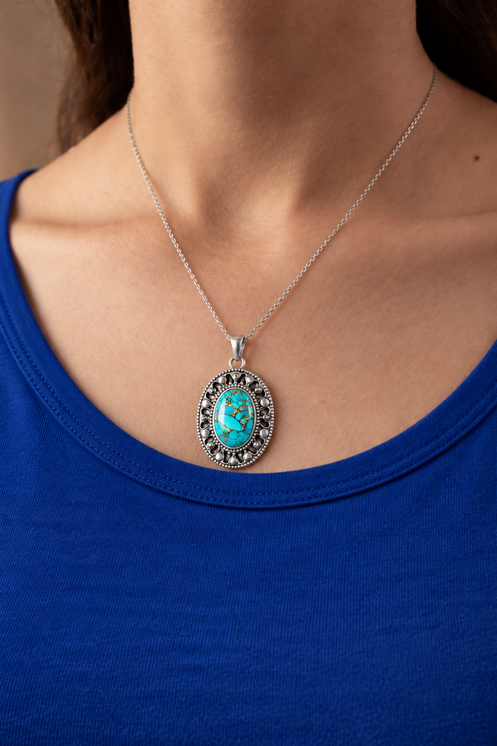 Celeste Turquoise Statement Pendant