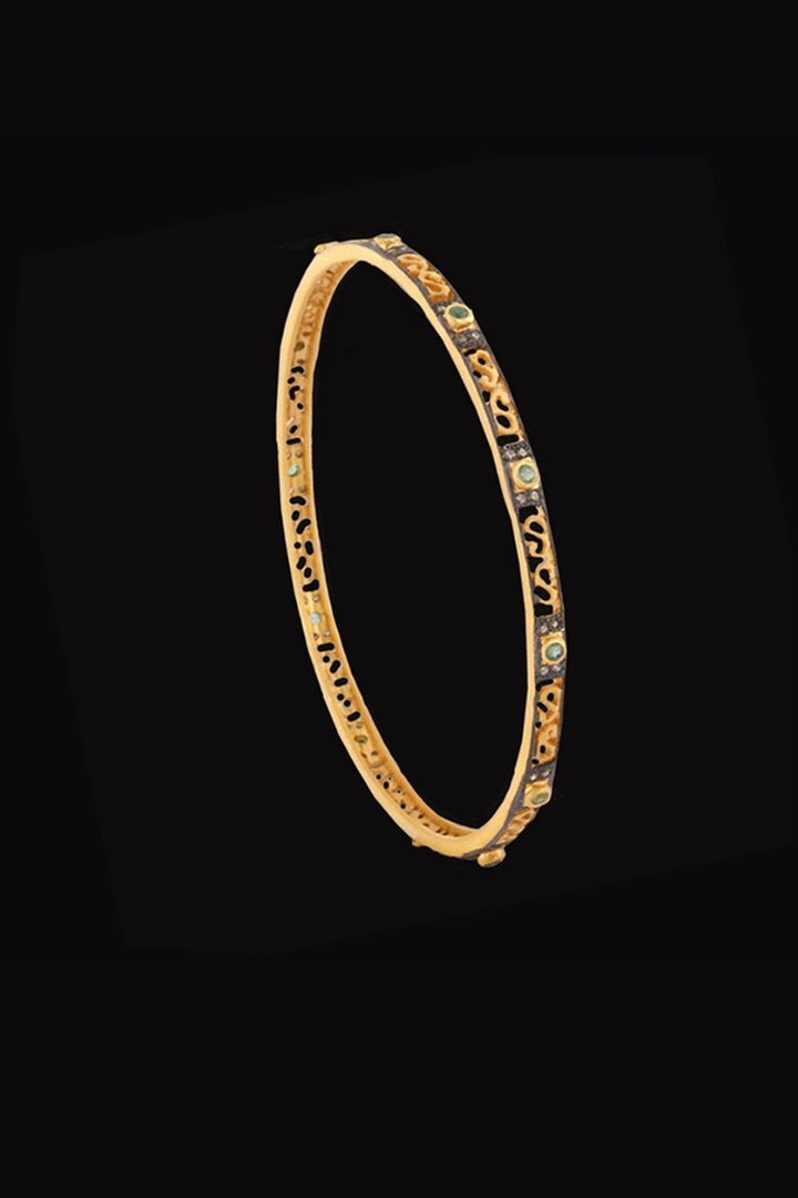 Diamond Bangle Bracelet Gold Vermeil | Sivalya