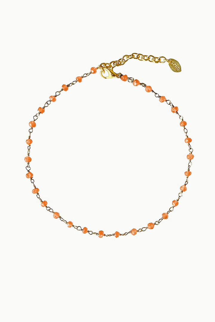 Sivalya Infinite Links Carnelian Anklet Gold Vermeil