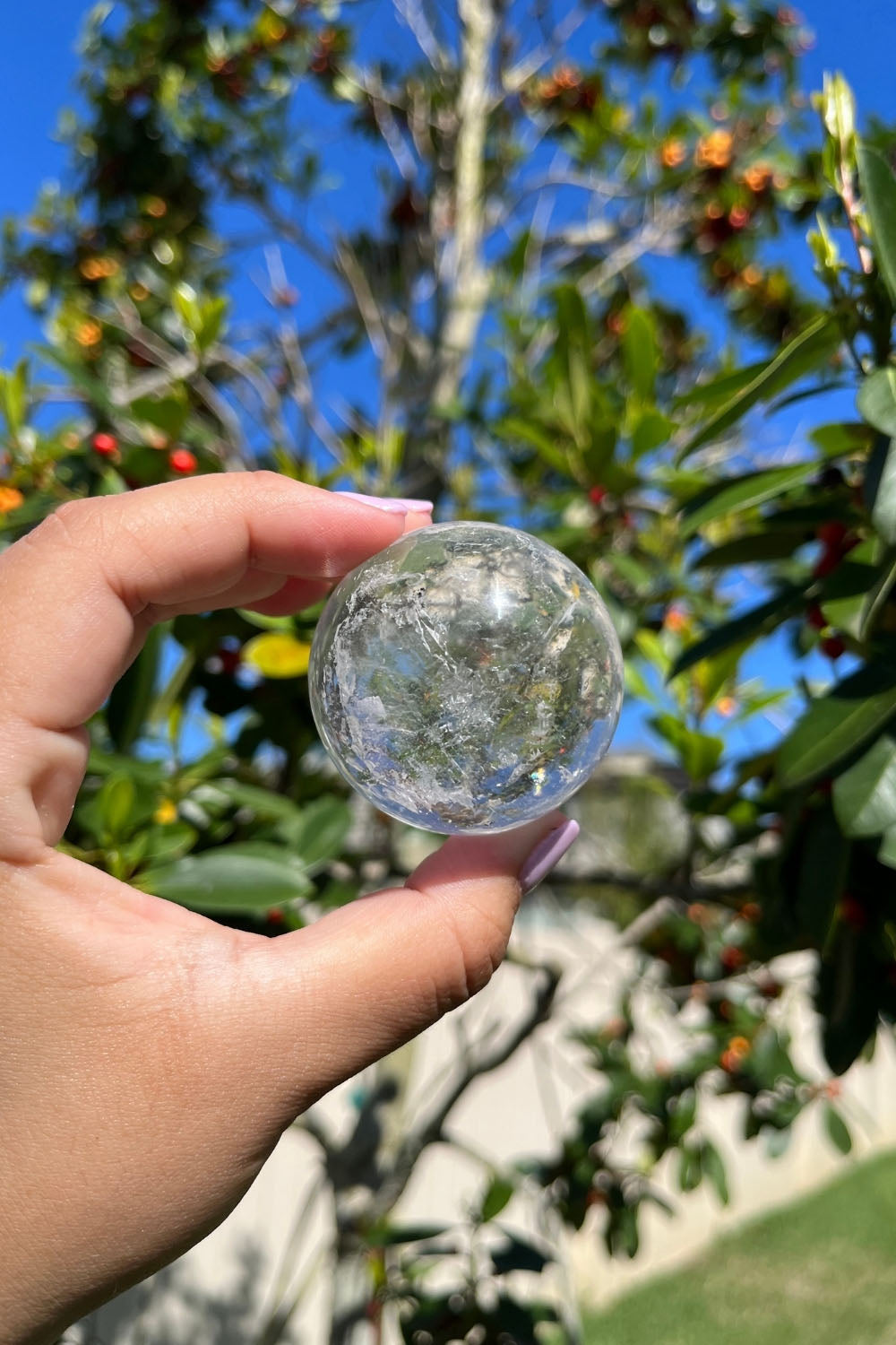 Clear Quartz Crystal Sphere #4