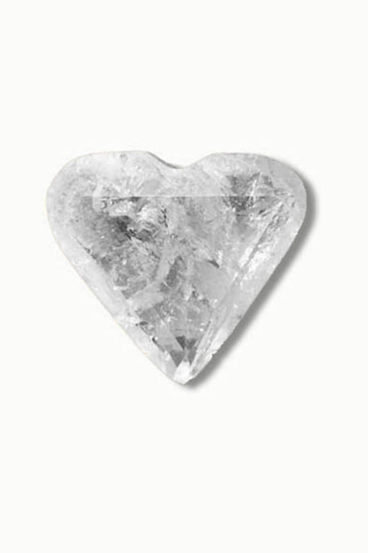 Clear Quartz Heart Crystal Rainbow Inclusions