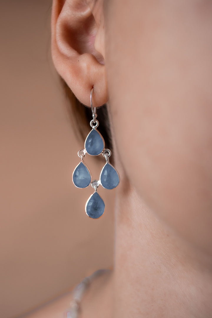 Sivalya Labradorite Dangle Earrings - Dew Drops