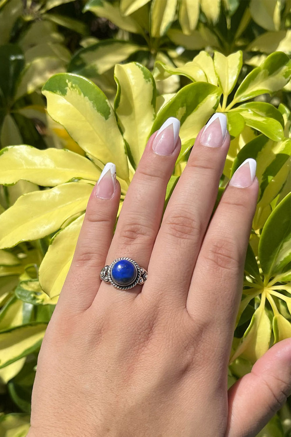 Sivalya Lapis Lazuli Sterling Silver Ring - Divya