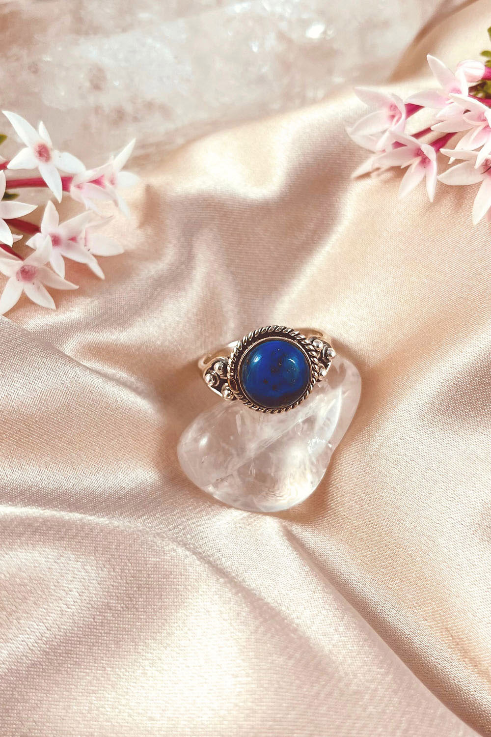 Sivalya Lapis Lazuli Sterling Silver Ring - Divya