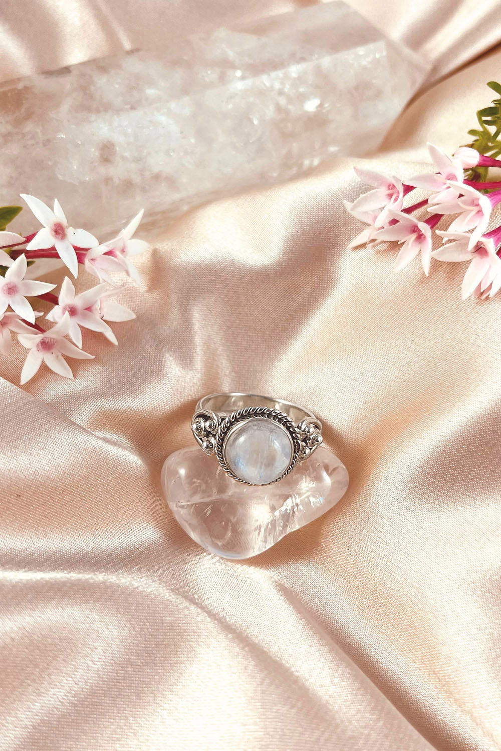 Sivalya Moonstone Sterling Silver Ring - Divya