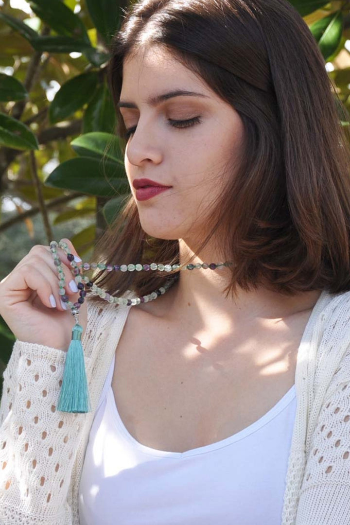 Sivalya Spiritual Connection Rainbow Fluorite Mala