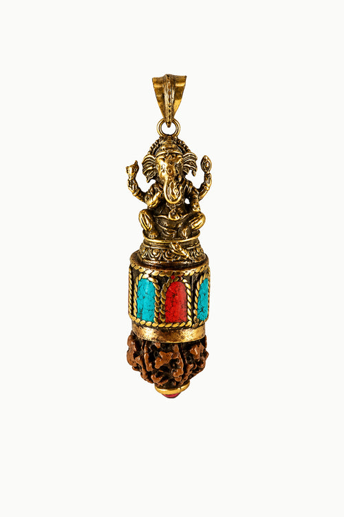 Ganesha Rudraksha Temple Pendant