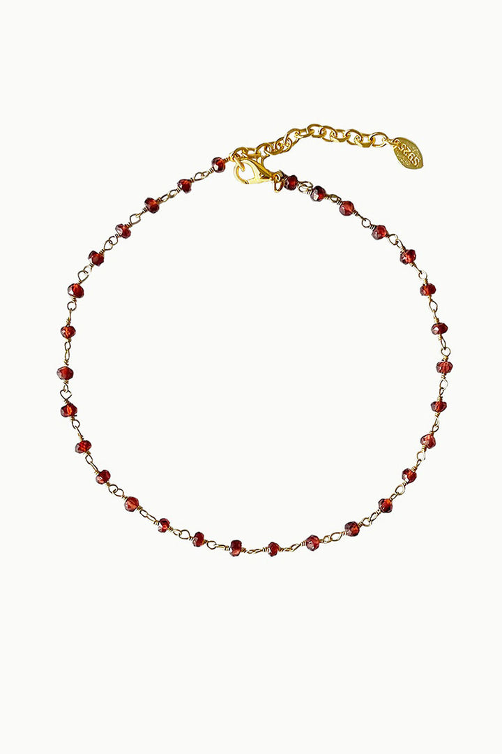 Sivalya Infinite Links Garnet Anklet Gold Vermeil