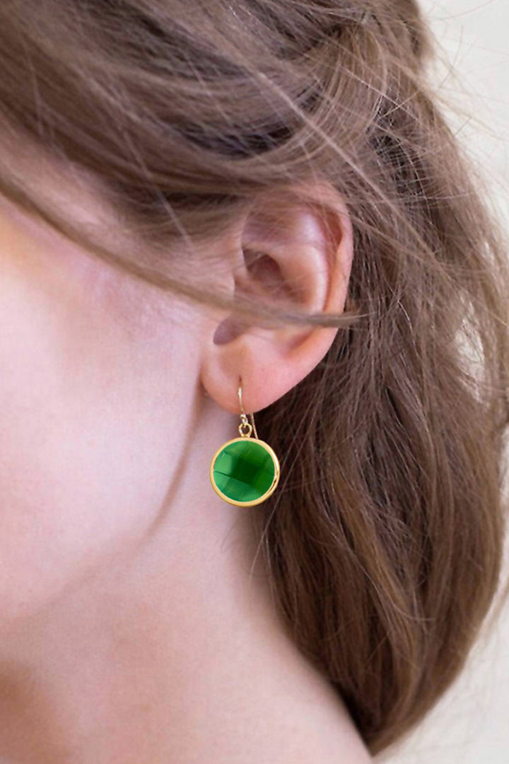 Sivalya Green Onyx Gem Drop Earrings