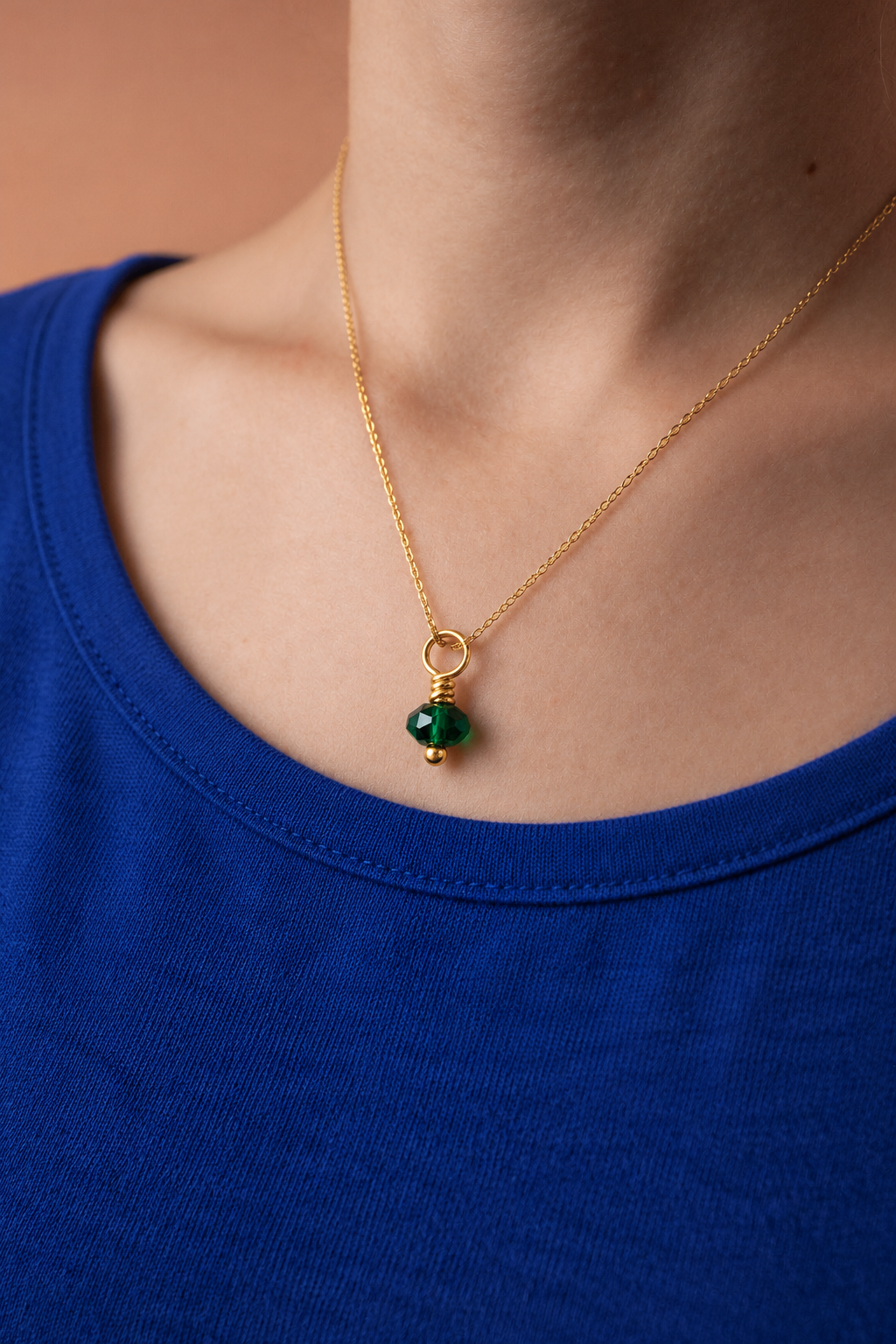 Green Onyx Gemstone Drop Charm
