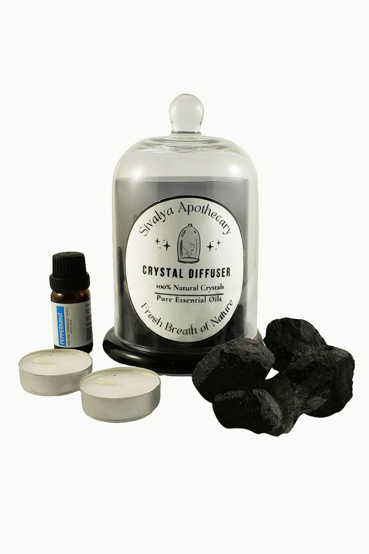 Sivalya Grounding Protection Crystal Diffuser - Black Tourmaline and Peppermint Oil