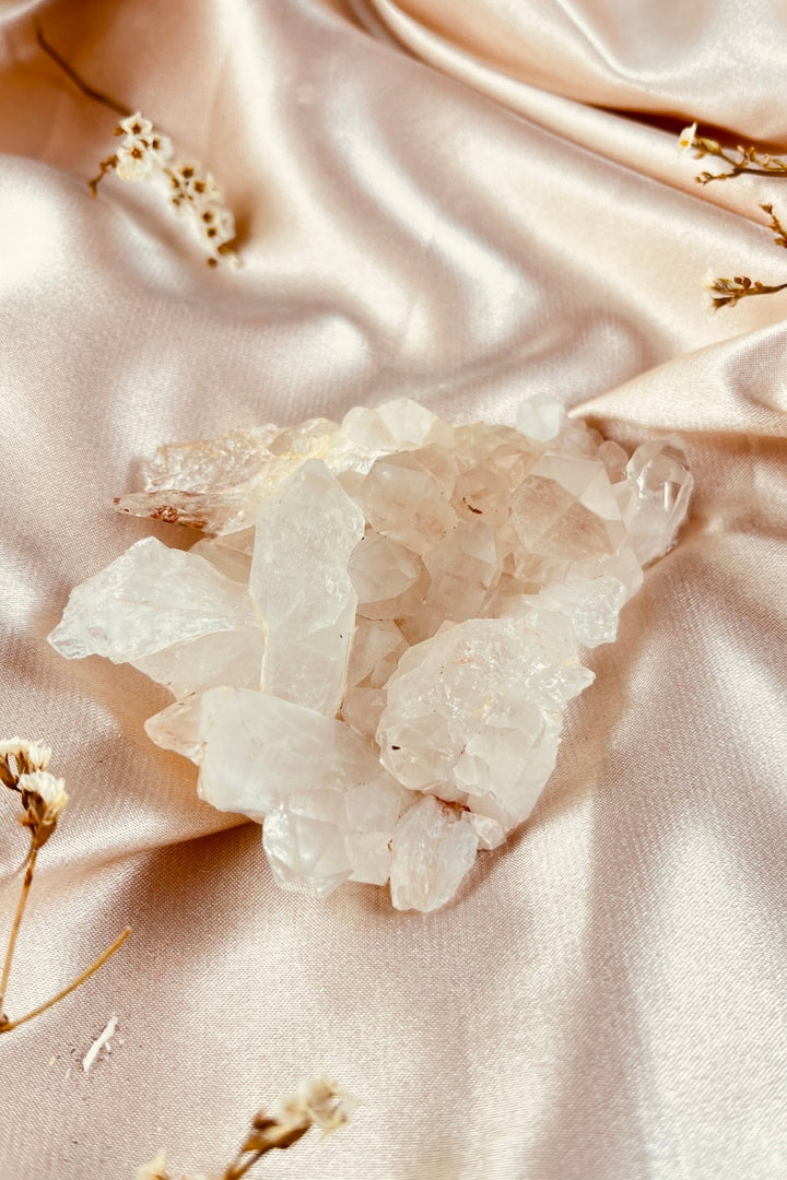 Himalayan Pink Samadhi Quartz Cluster #8