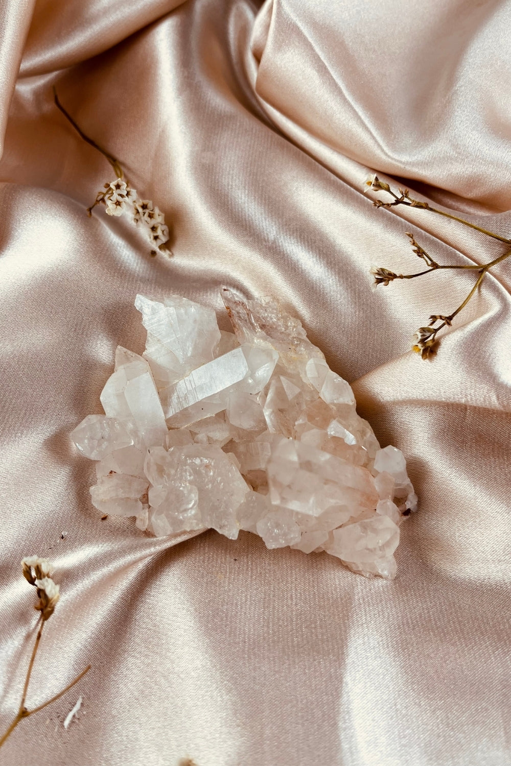 Himalayan Pink Samadhi Quartz Cluster #8