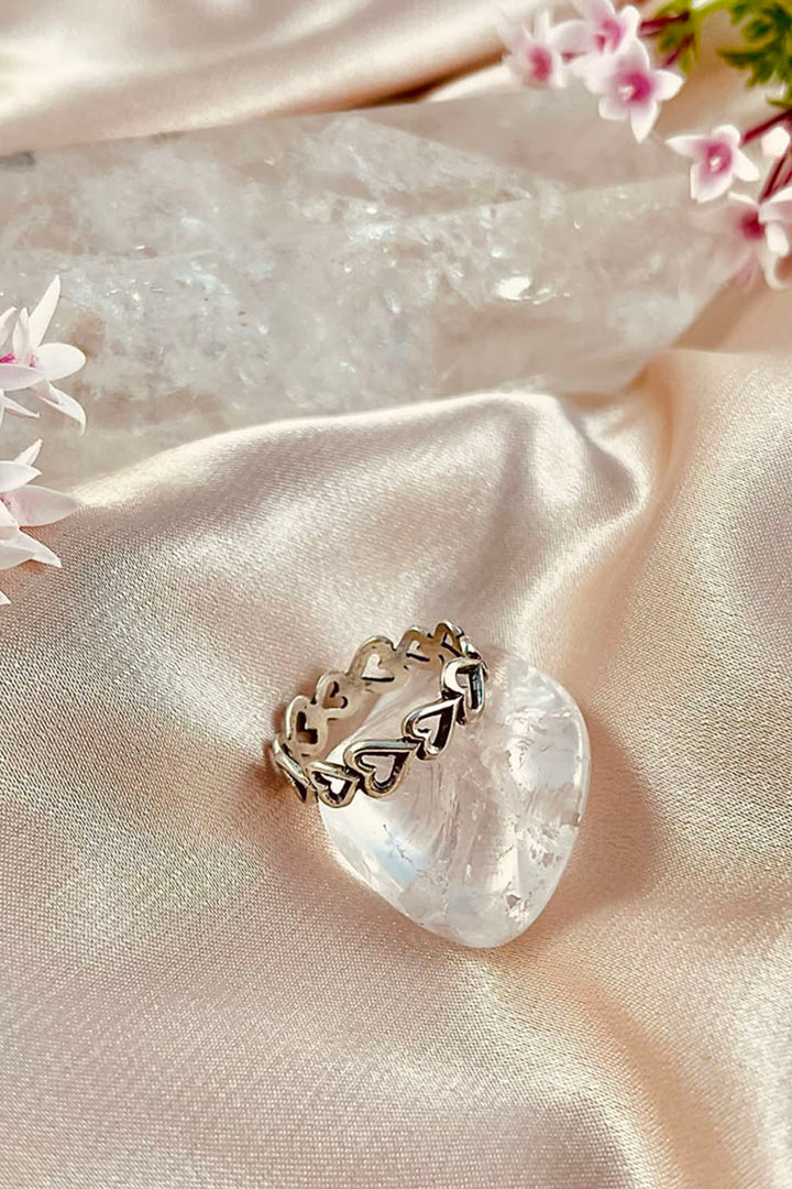 Sivalya Infinite Love Heart Band Ring Sterling Silver