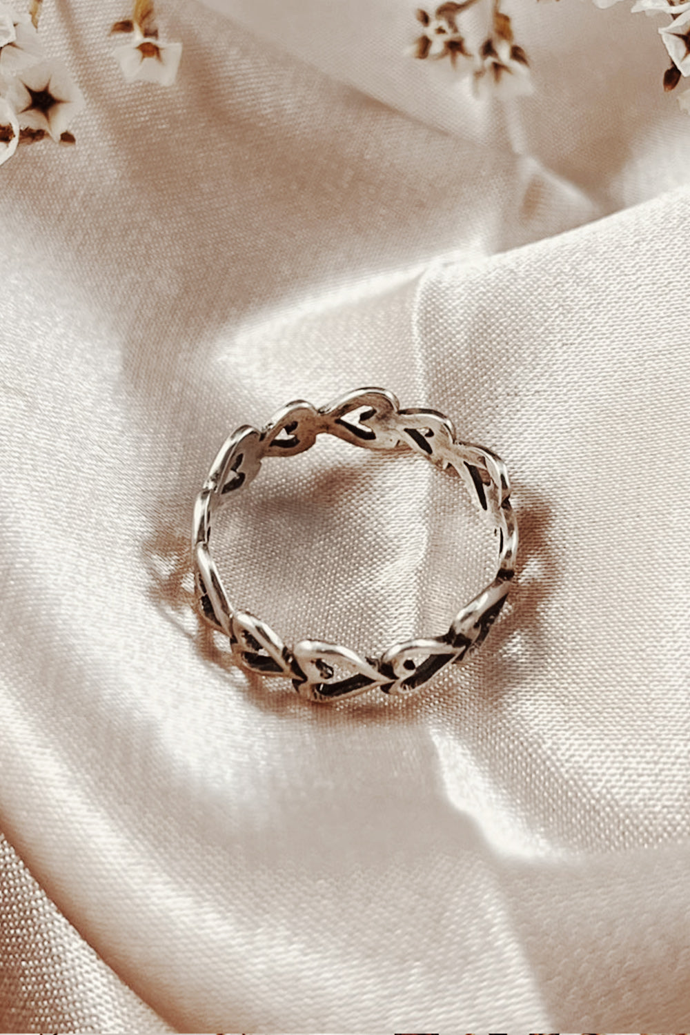 Sivalya Infinite Love Heart Band Ring Sterling Silver