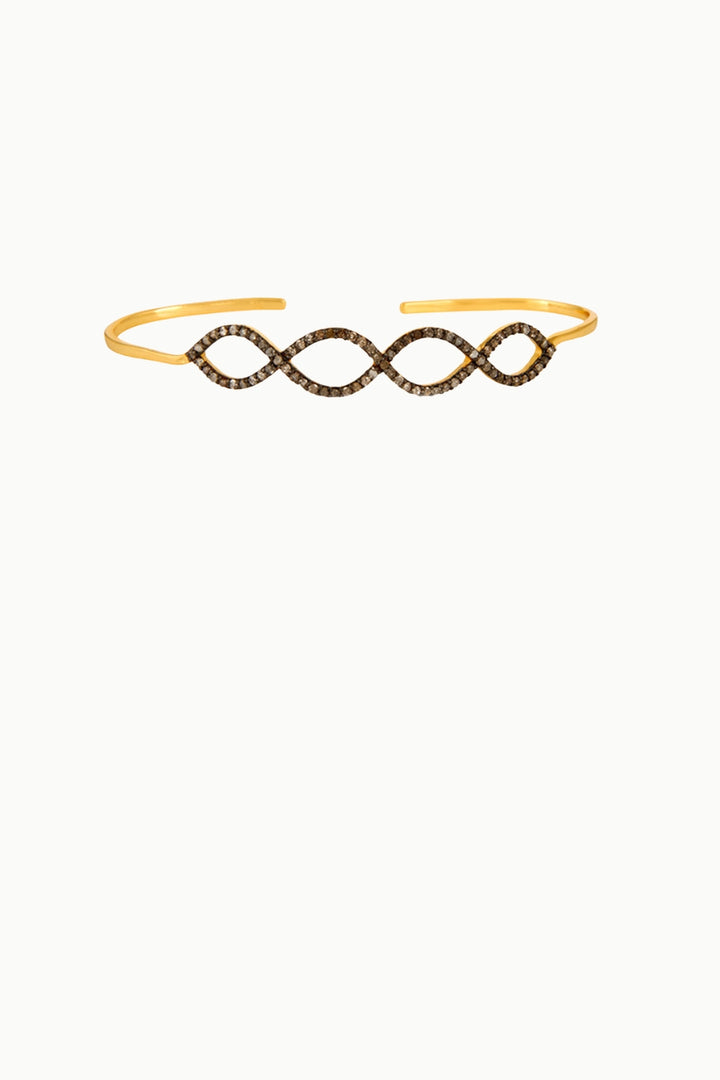 Infinity Diamonds Palm Cuff Bracelet Gold | Sivalya