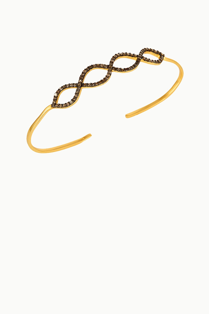 Infinity Diamonds Palm Cuff Bracelet Gold | Sivalya