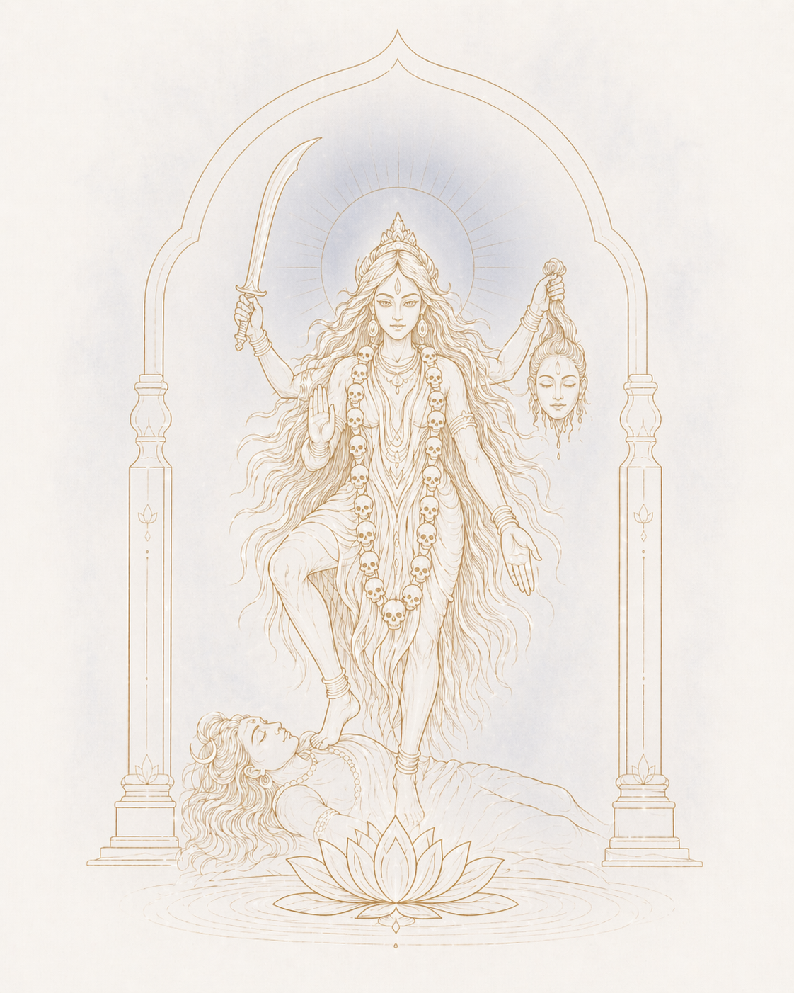 Goddess Kali lifestyle illustration
