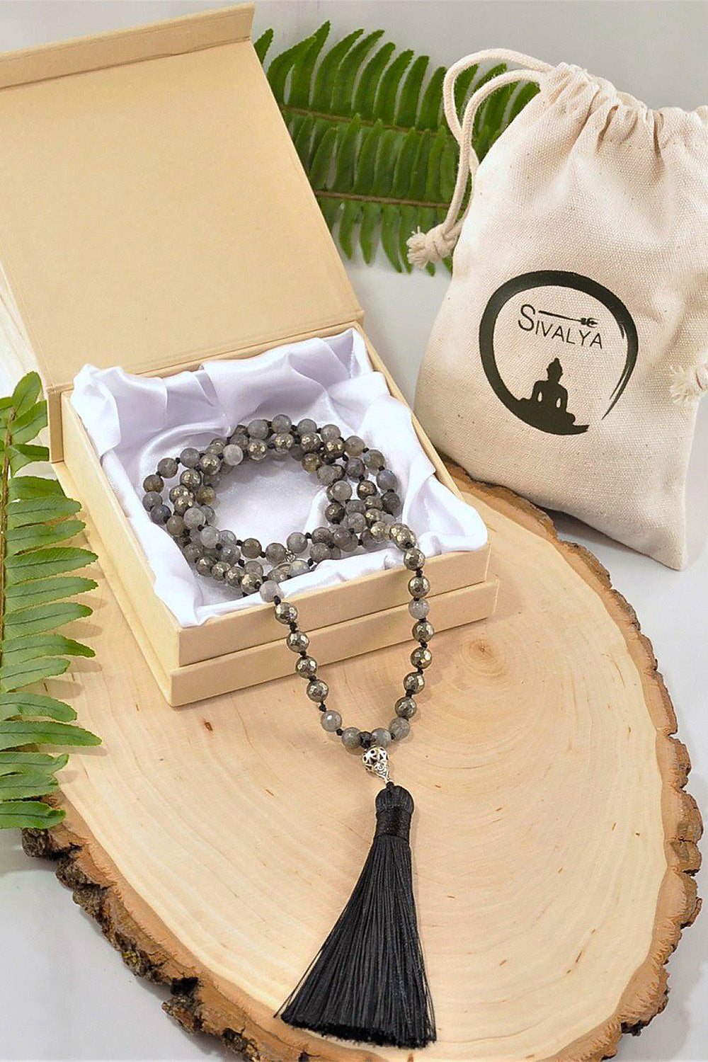 Sivalya Intention Setting Labradorite and Pyrite Mala