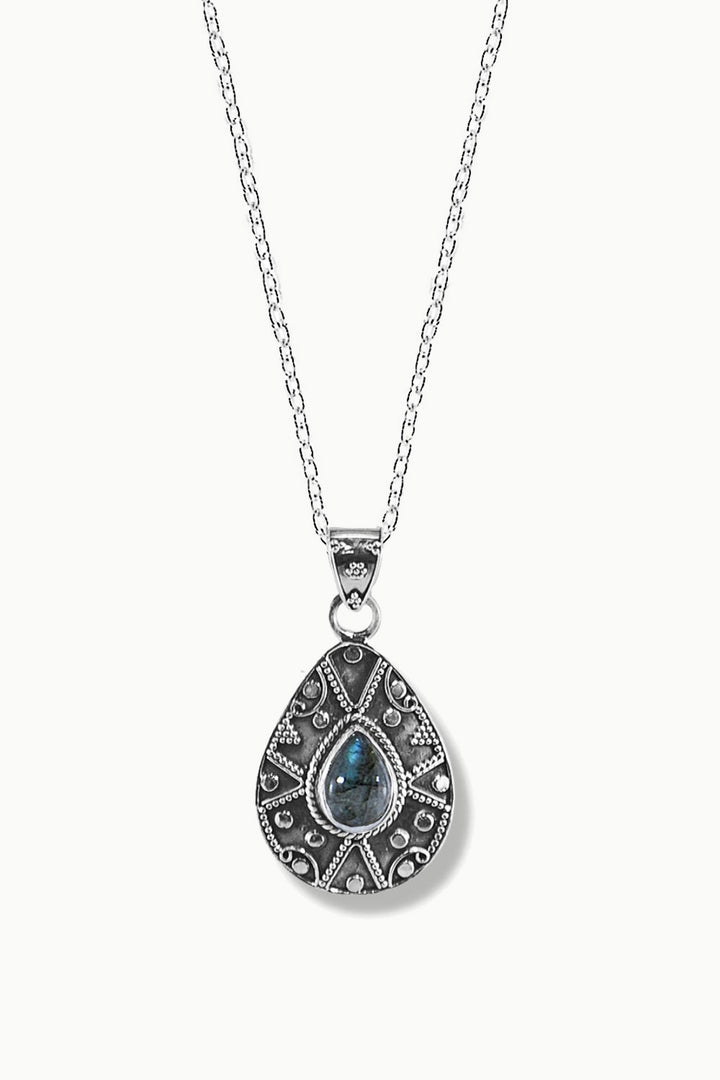 Sivalya Labradorite Silver Necklace - Desert Muse