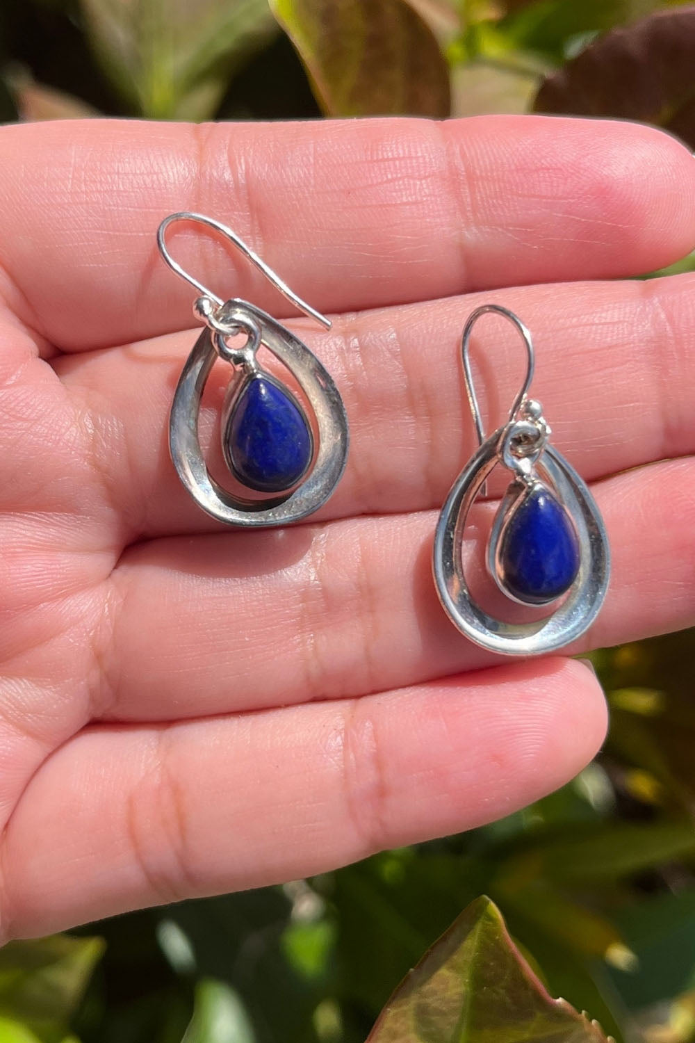 Sivalya Lapis Lazuli Earrings Silver - Aura Drops