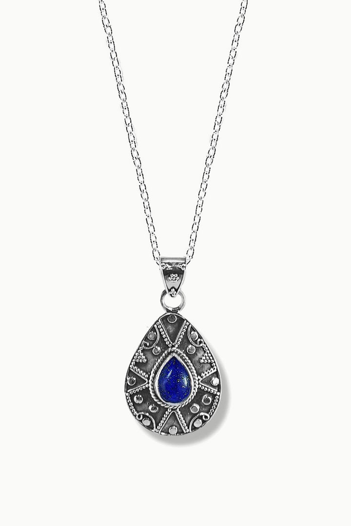Lapis Lazuli Sterling Silver Desert Muse Pendant | Sivalya