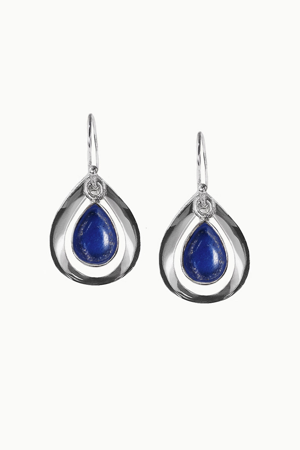 Sivalya Lapis Lazuli Earrings Silver - Aura Drops