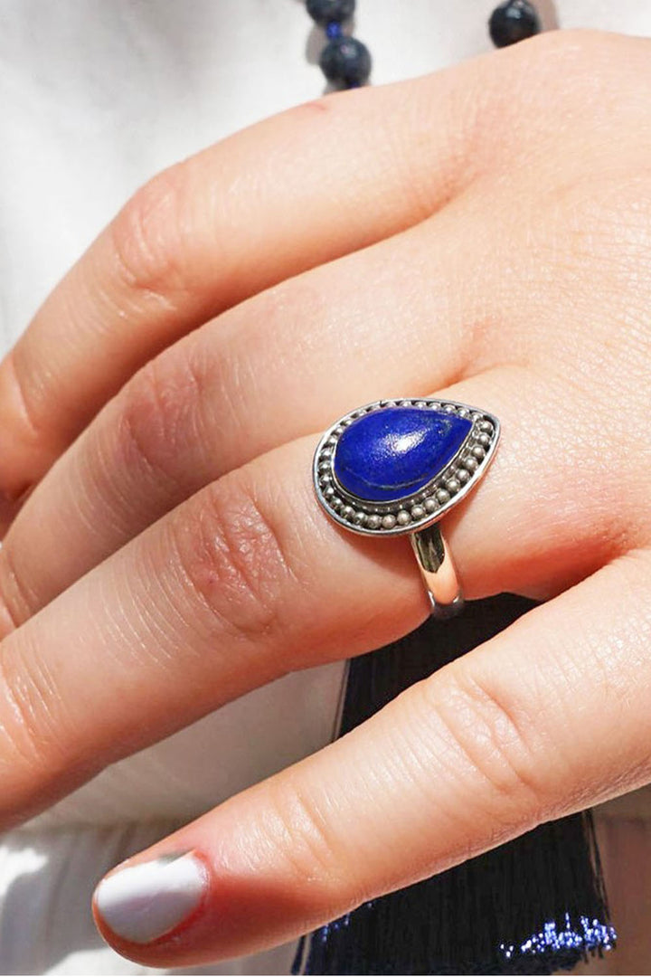 Sivalya Lapis Lazuli Silver Ring - Amalfi