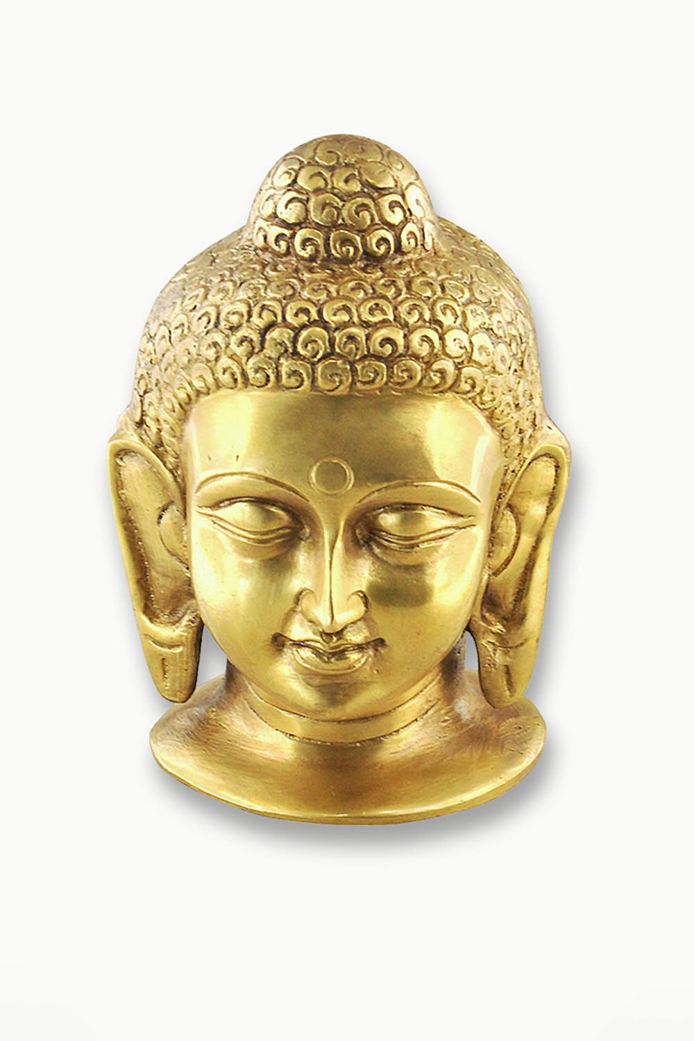 Sivalya Large Buddha Head Meditation Brass Statue