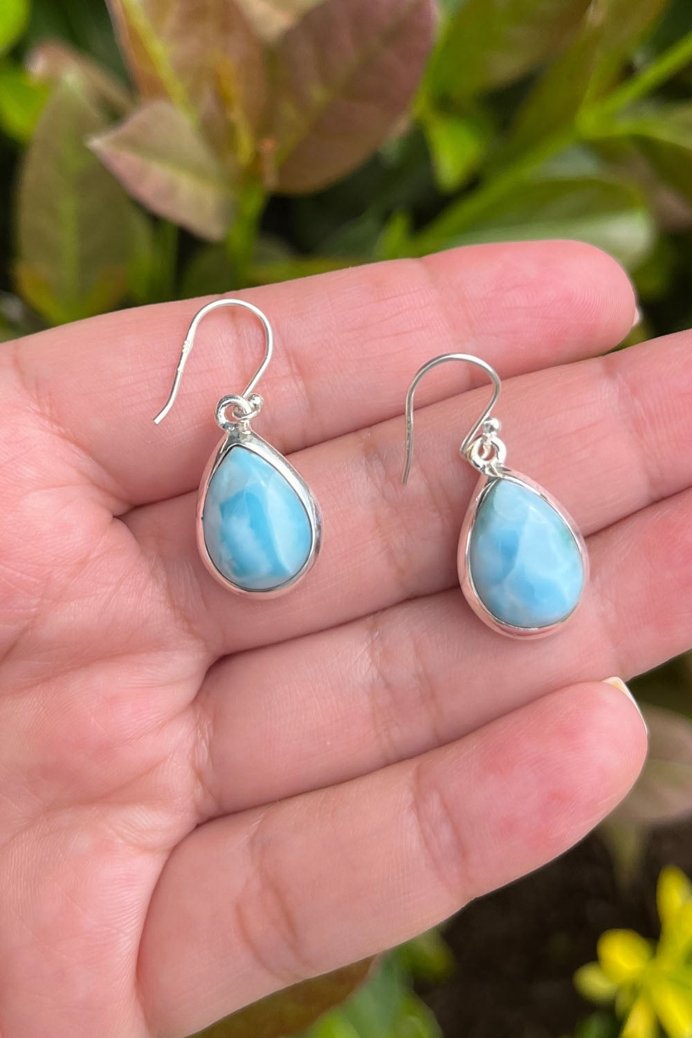 Sivalya Larimar Silver Earrings- Bliss